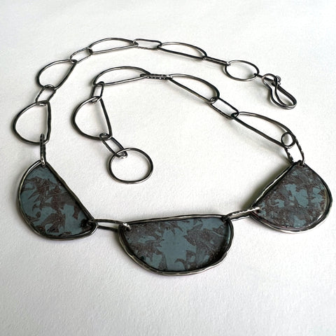Gray Half Circles Necklace