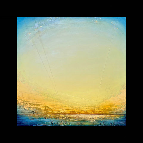 Golden Aura of Dawn at Sea - I Tapestry at Sea Series
