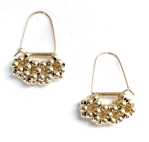 Gold Basket Earrings