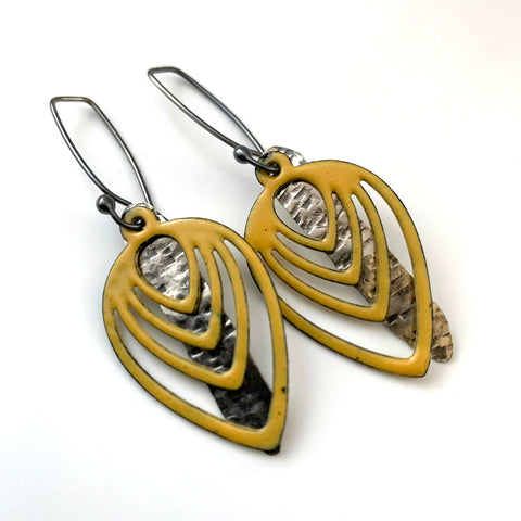 Yellow Teardrops Earrings