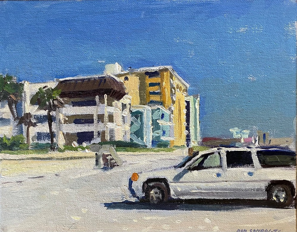 White Car on the Beach, NSB