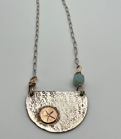 Follow Your Soul to the Sea Collage Necklace