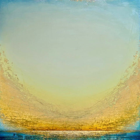 Golden Aura of Dawn at Sea - III Tapestry at Sea Series