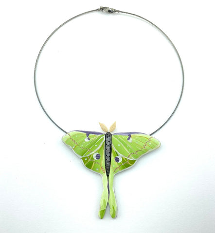 Luna Moth Winged One Necklace
