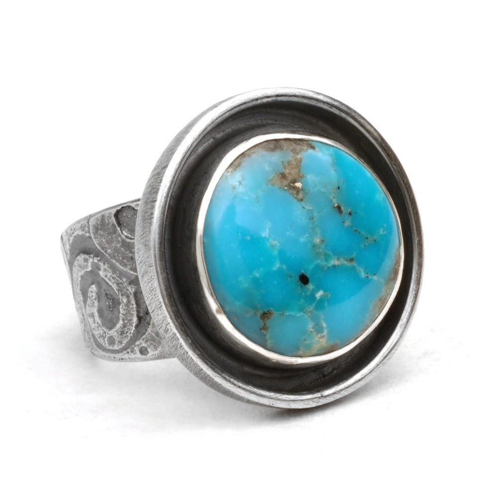 Spiral Turquoise Ring