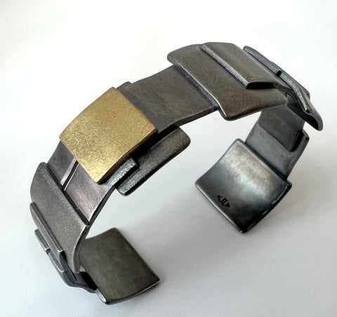 Tetra Cuff with Gold Square