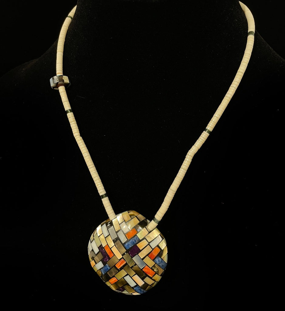 Reversible Mosaic Pendant Necklace
