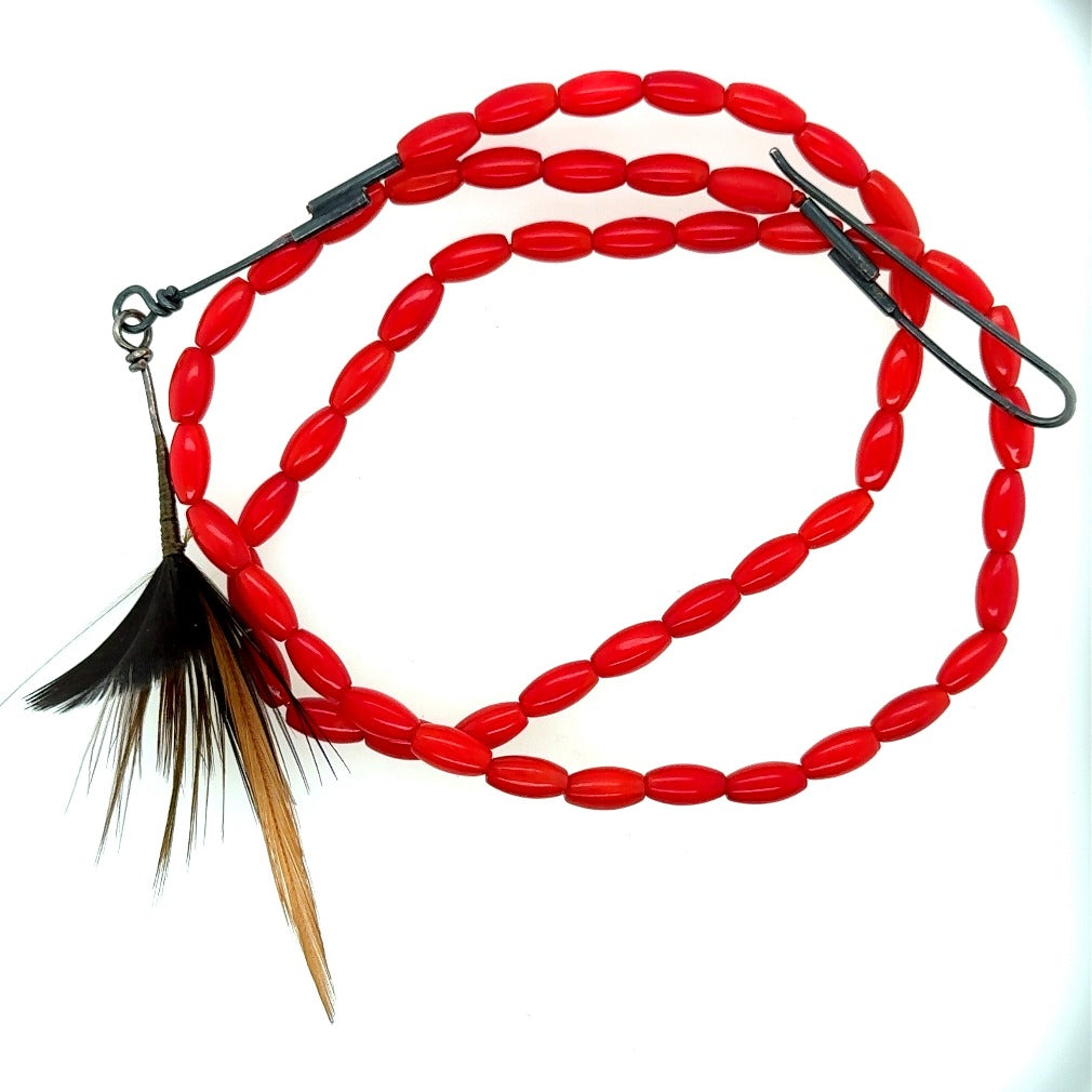 Crimson Sea Thread Necklace