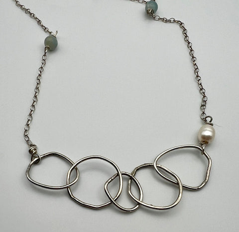 Multi Wonky Hoop Necklace