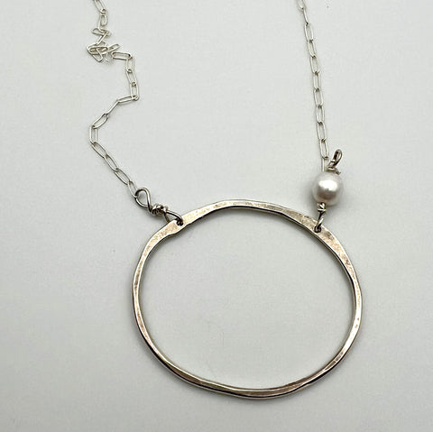 Wonky Hoop Medium Hoop Necklace