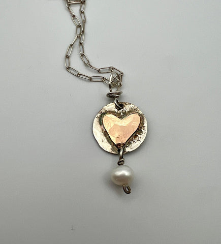 Collage Heart Necklace