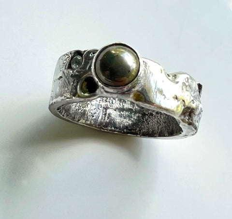 Rustic Pyrite Ring