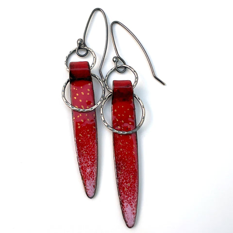 Red Drop Earrings