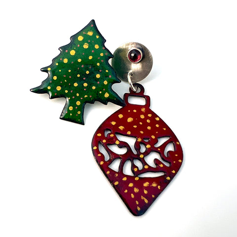 Mismatched Christmas Earrings