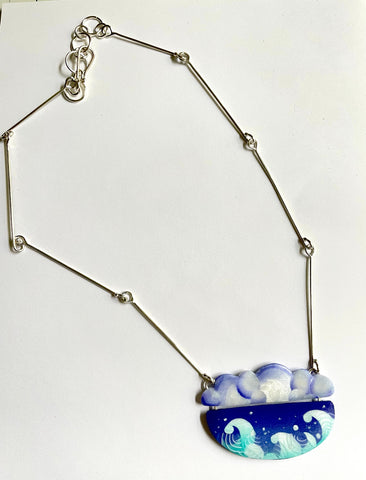 Wave and Cloud Necklace