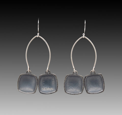 Double Dangly Square Earrings