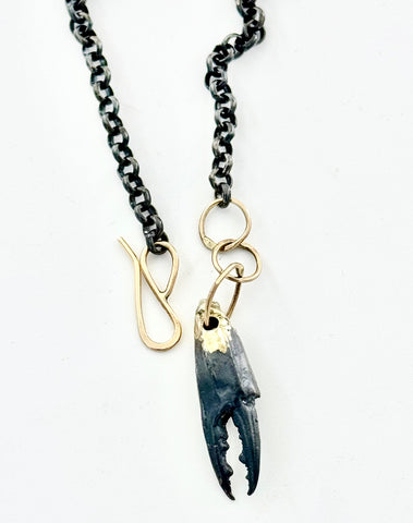 Blue Crab Claw Necklace