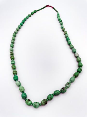 Chrysoprase Bead Necklace