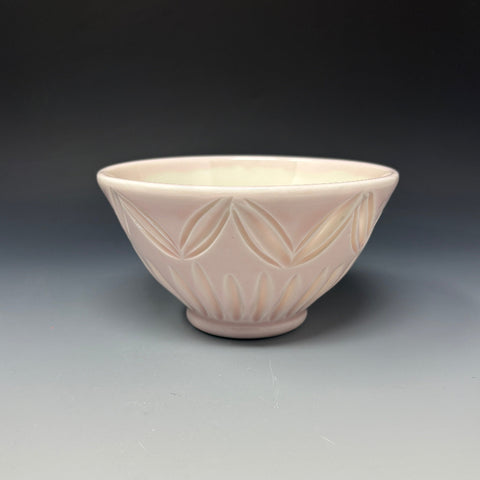 Small Carved Pink Bowl
