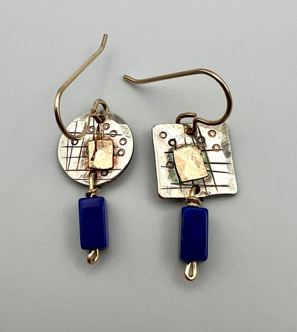 Collage Lapis Lazuli Earrings