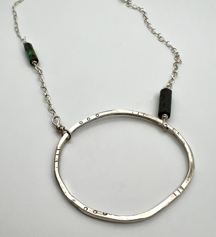 Large Wonky Hoop Necklace