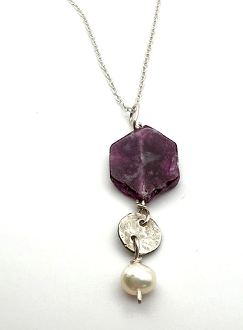 Amethyst Drop Necklace