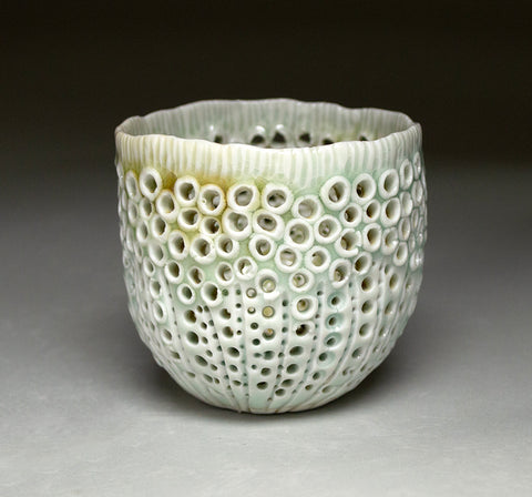 Sea Urchin in Aqua and Gold