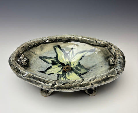 Small Round Sunflower Serving Bowl