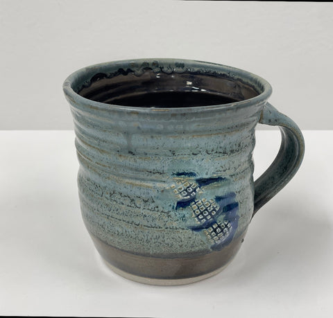 Blue and Turquoise Soup Cup #1