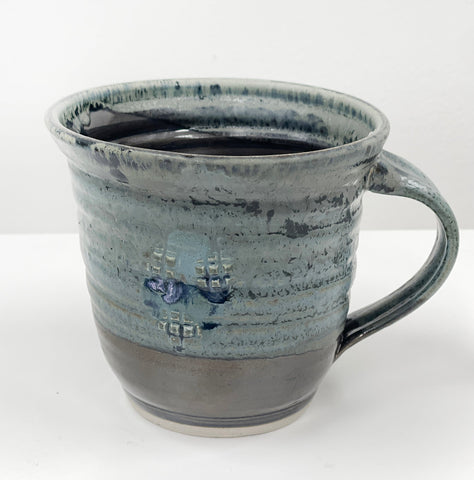 Blue and Turquoise Soup Cup #2