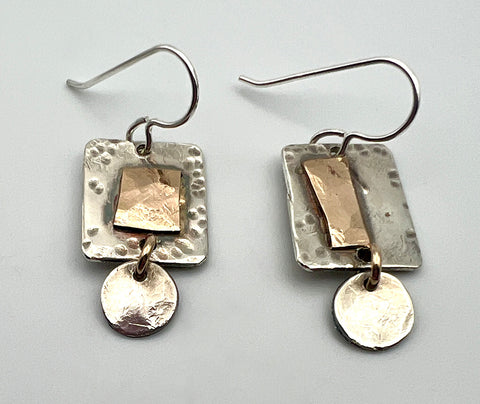 Collage Square Earrings