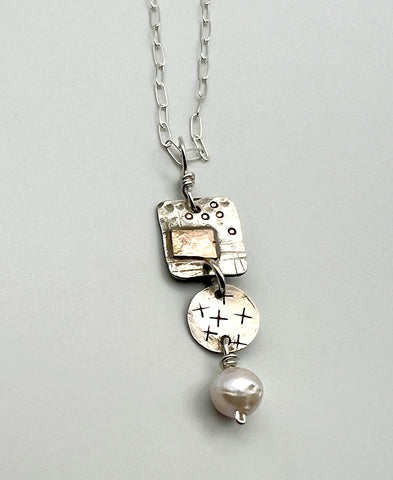 Collage Triple Drop Necklace