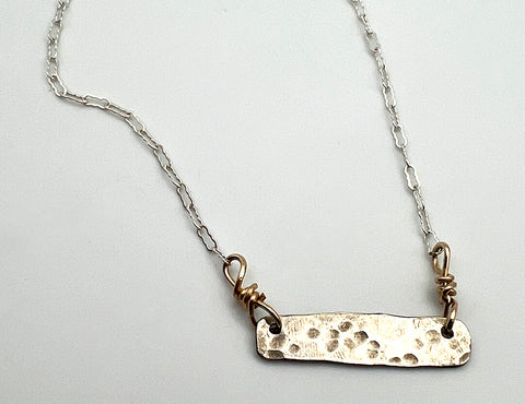 Hammered Bar Necklace