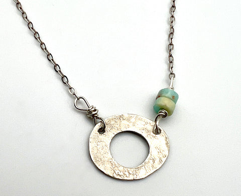 Textured Open Circle Necklace