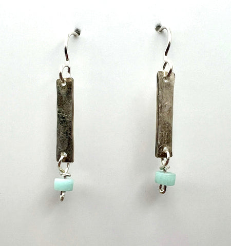 Amazonite Bar Earrings