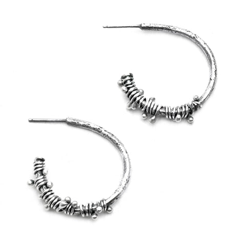 Large Wrapped Hoop Earrings