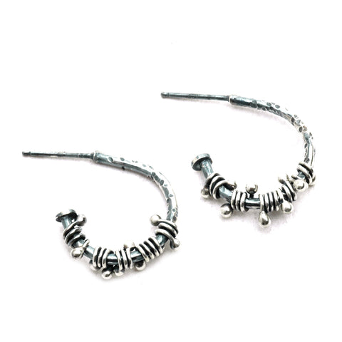 Small Wrapped Hoop Earrings