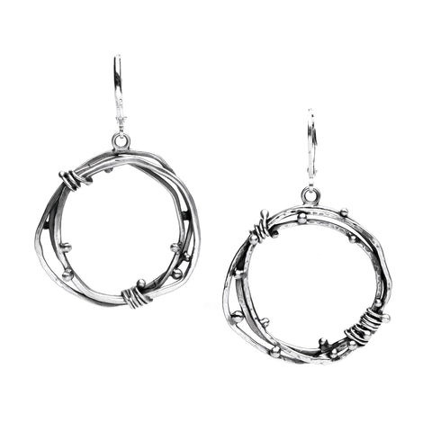 Granulated Circle Earrings