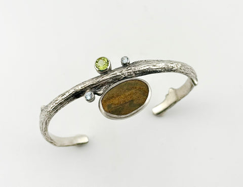 Branch River Rock Gem Cuff