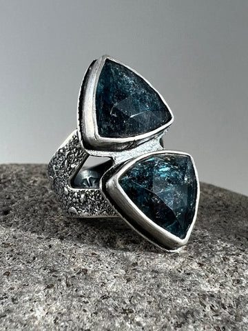 Double Kyanite Ring