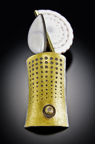 Folded Shell Brooch/Pendant