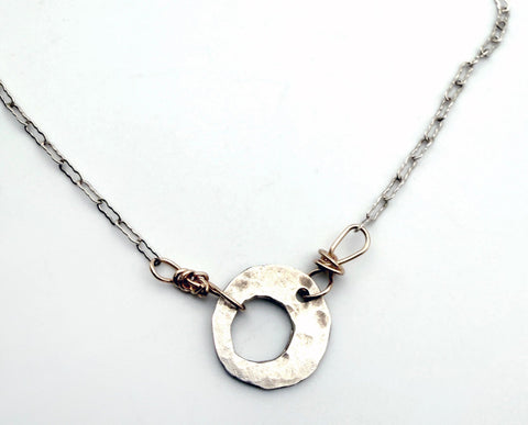 Hammered Open Circle Necklace