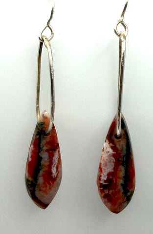 Moroccan Agate Wonky Hoop Earrings