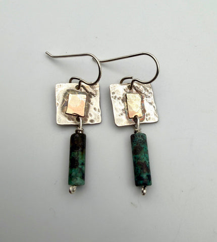 Collage Square Earrings