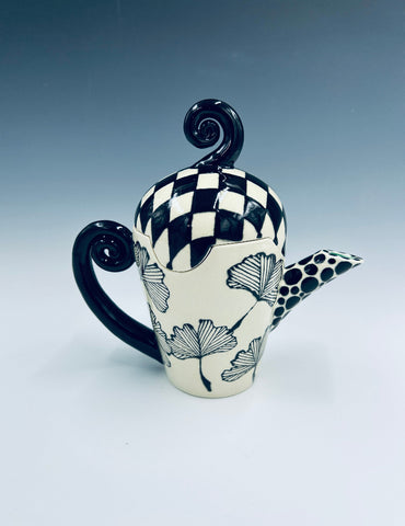Tiny Teapot: Ginkgo (Teal Inside)