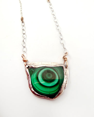 Malachite Bezel Necklace