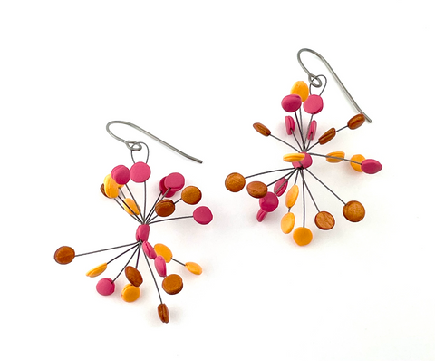 Berry Burst Petite Pom Pom Earrings