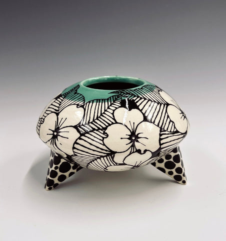 UFO Ikebana Vase with Dogwoods