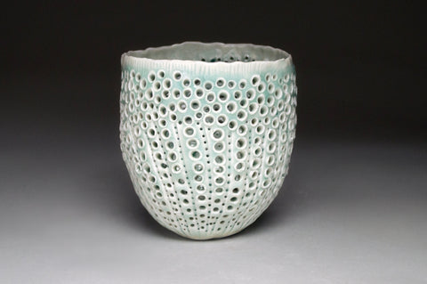 Large Celadon Sea Urchin Luminary