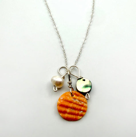 Shell Cluster Charm Necklace
